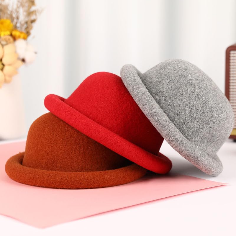 BAIMORE black rolled-brim wool hat offers timeless warmth and easy coordination
