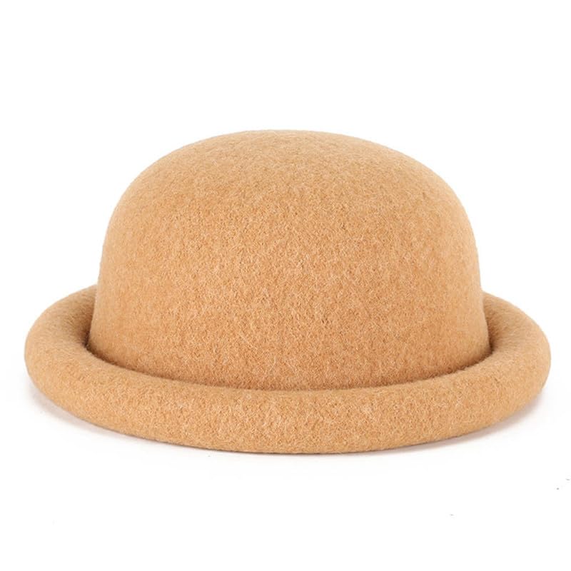 BAIMORE rolled-brim wool hat in cream for warm, versatile daily style