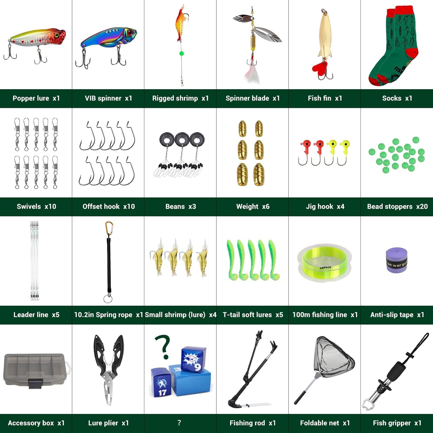 Assorted bait and fishing hooks