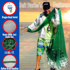 Bait Buster net packaged in a 3.5 gallon bucket for easy transport.