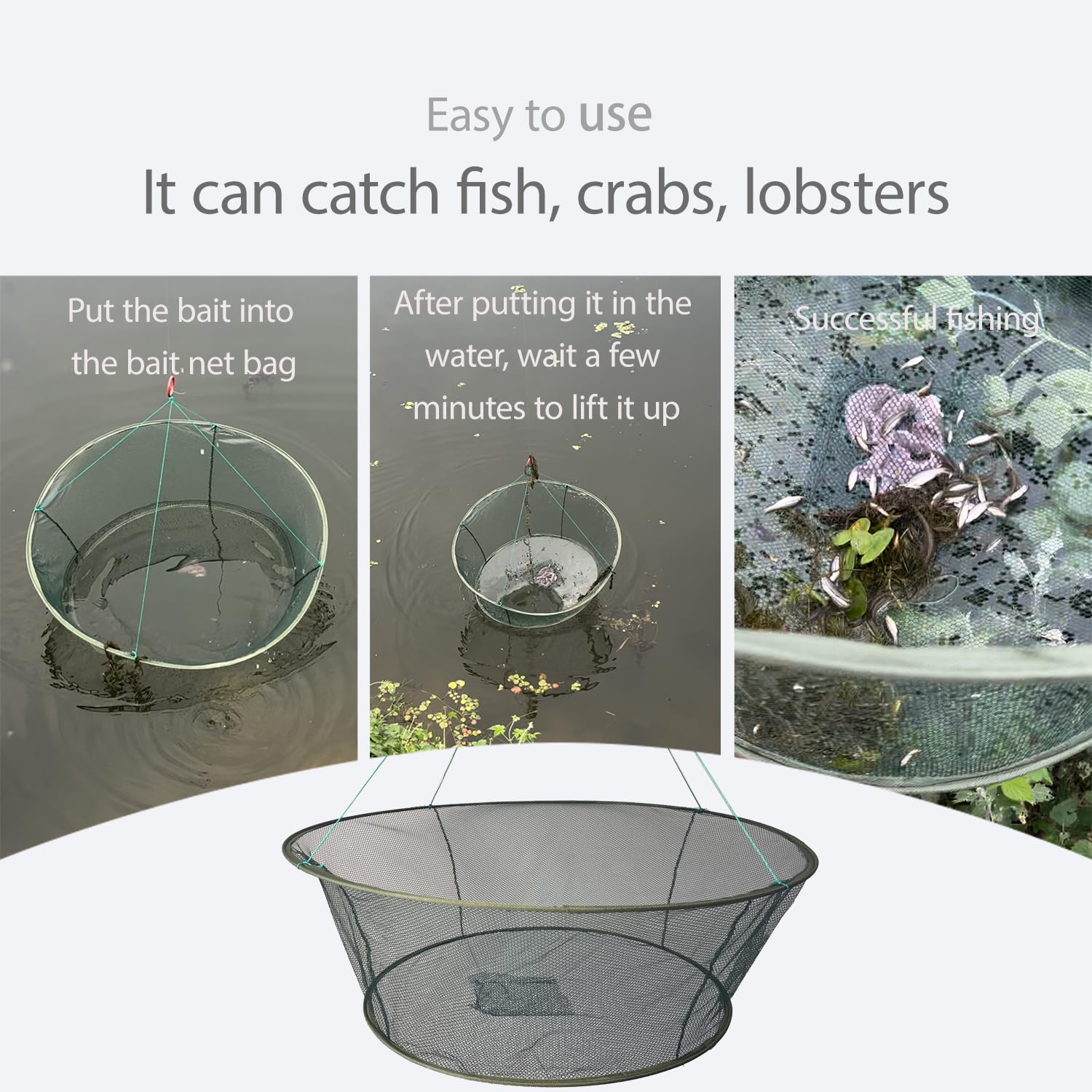 Four bait cages included