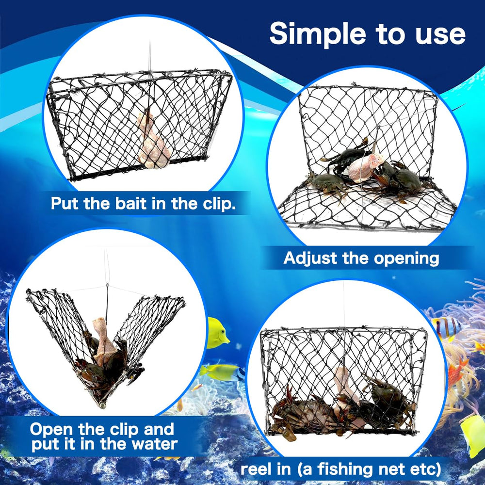 Center pierced bait clip on crab trap