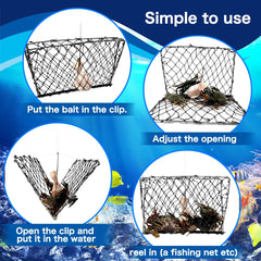 Center pierced bait clip on crab trap
