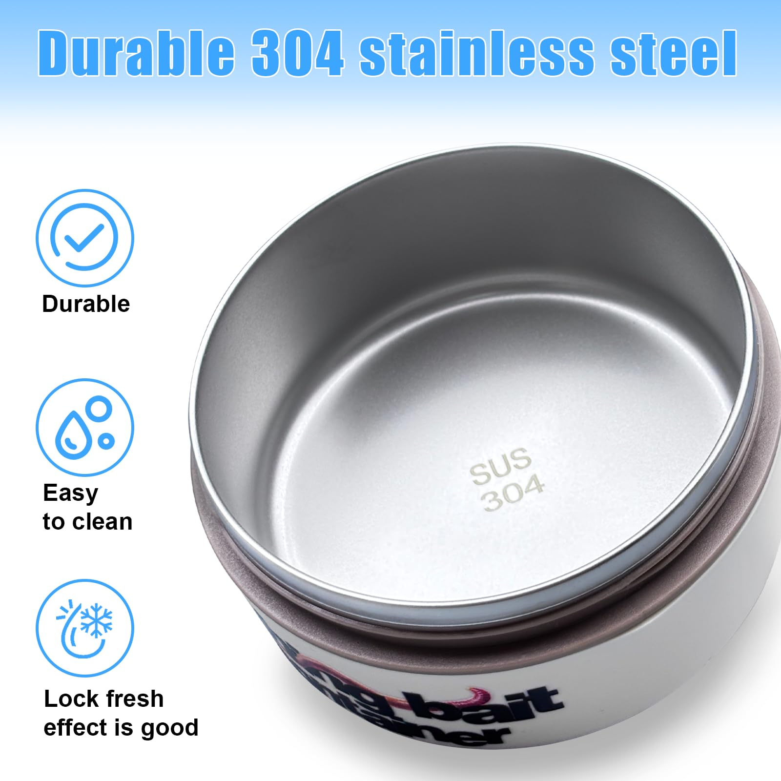 Ventilation holes for live bait in the bait box