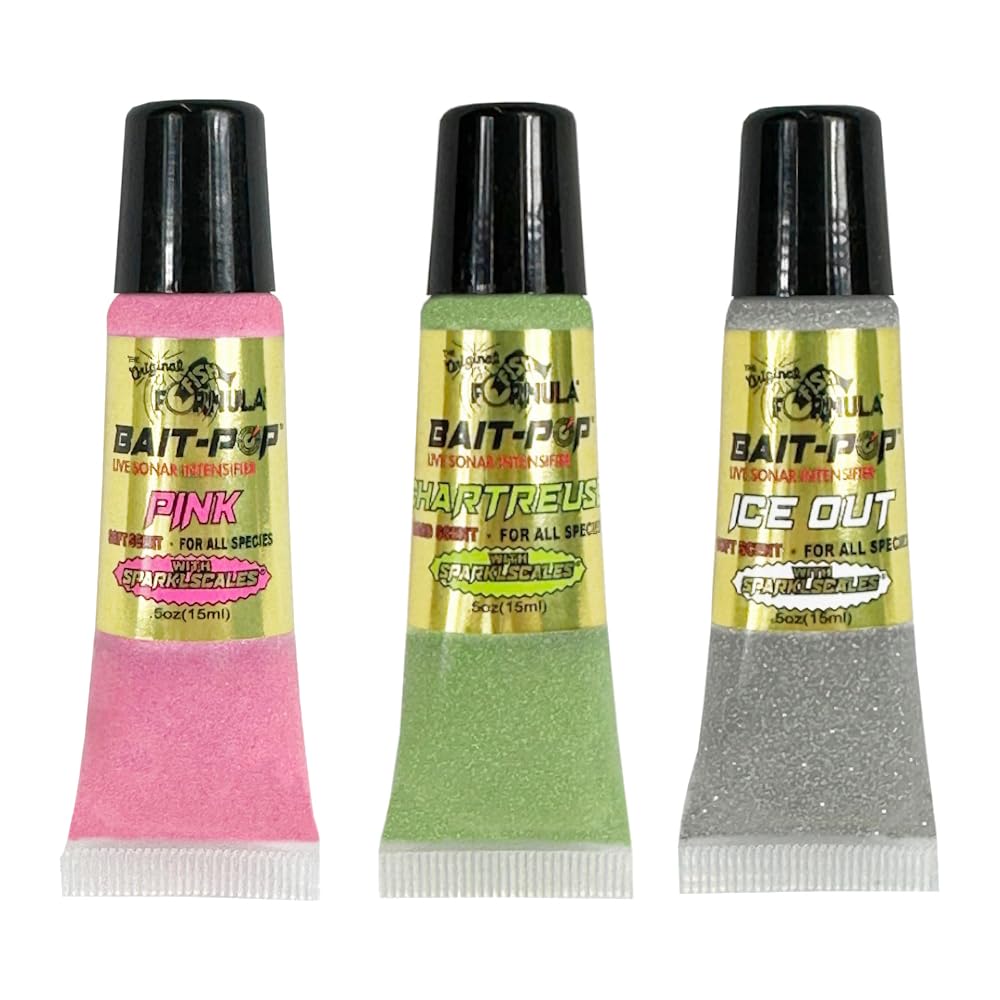 Bait-Pop Jacob Wheeler Pro Pack chartreuse tube enhances scent and target area on sonar.