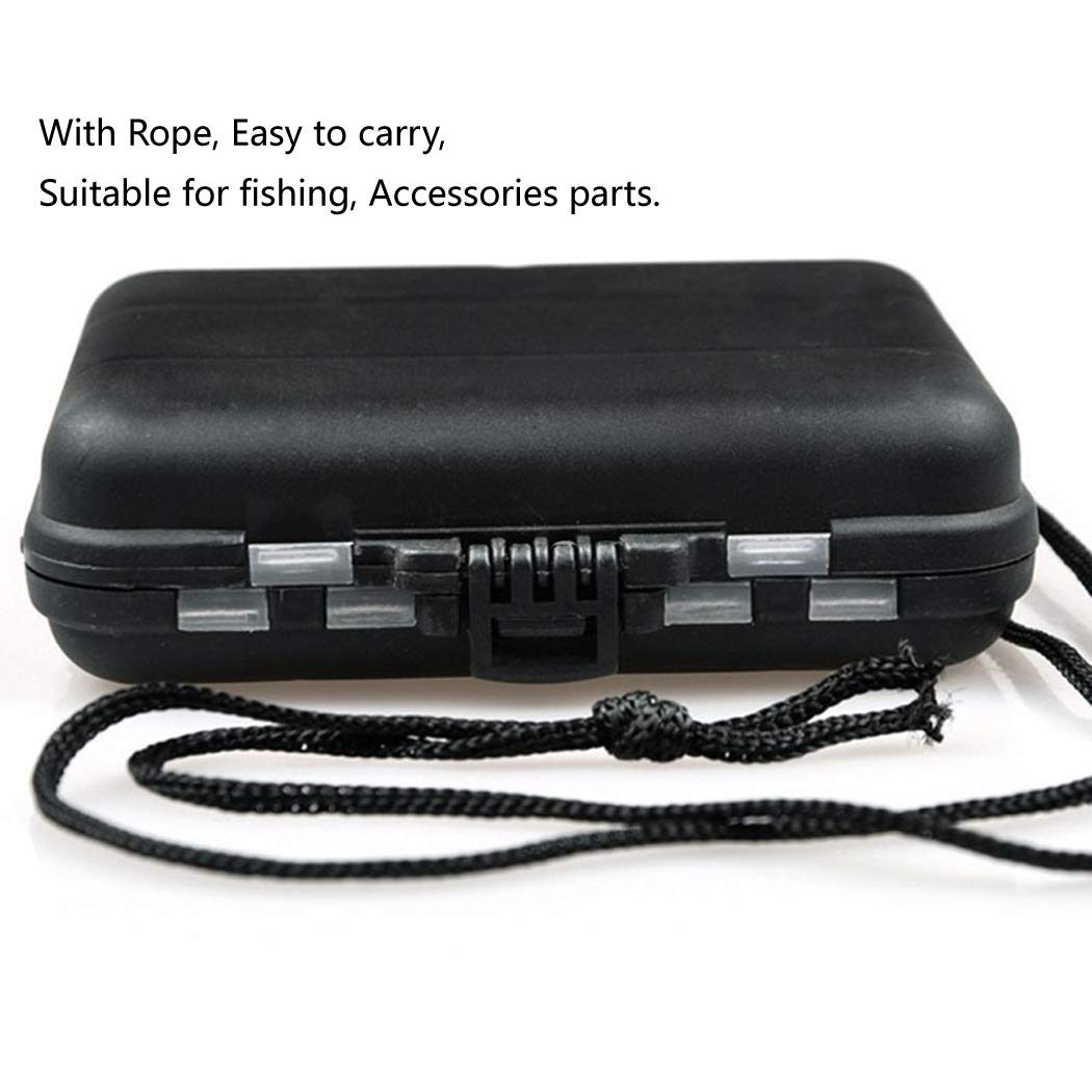 Bait storage box with compartments for hooks, leaders, lures and weights