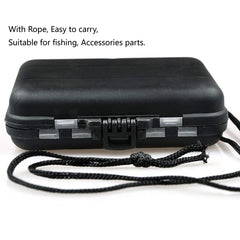 Bait storage box with compartments for hooks, leaders, lures and weights
