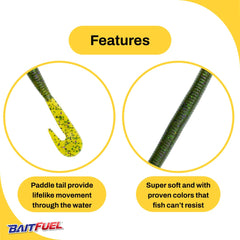 BAITFUEL Big Bopper Worm Casting Distance emphasizes longer reach