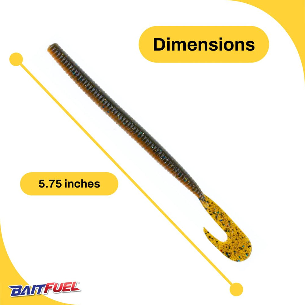 BAITFUEL Big Bopper Worm ready for rigging with Texas rig setup