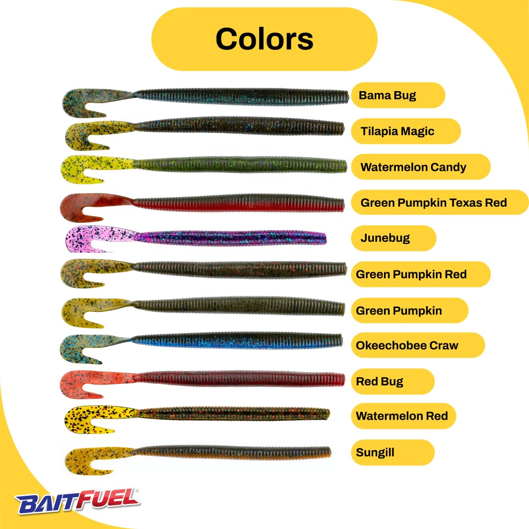BAITFUEL Big Bopper Worm suited for Texas rigs near cover.