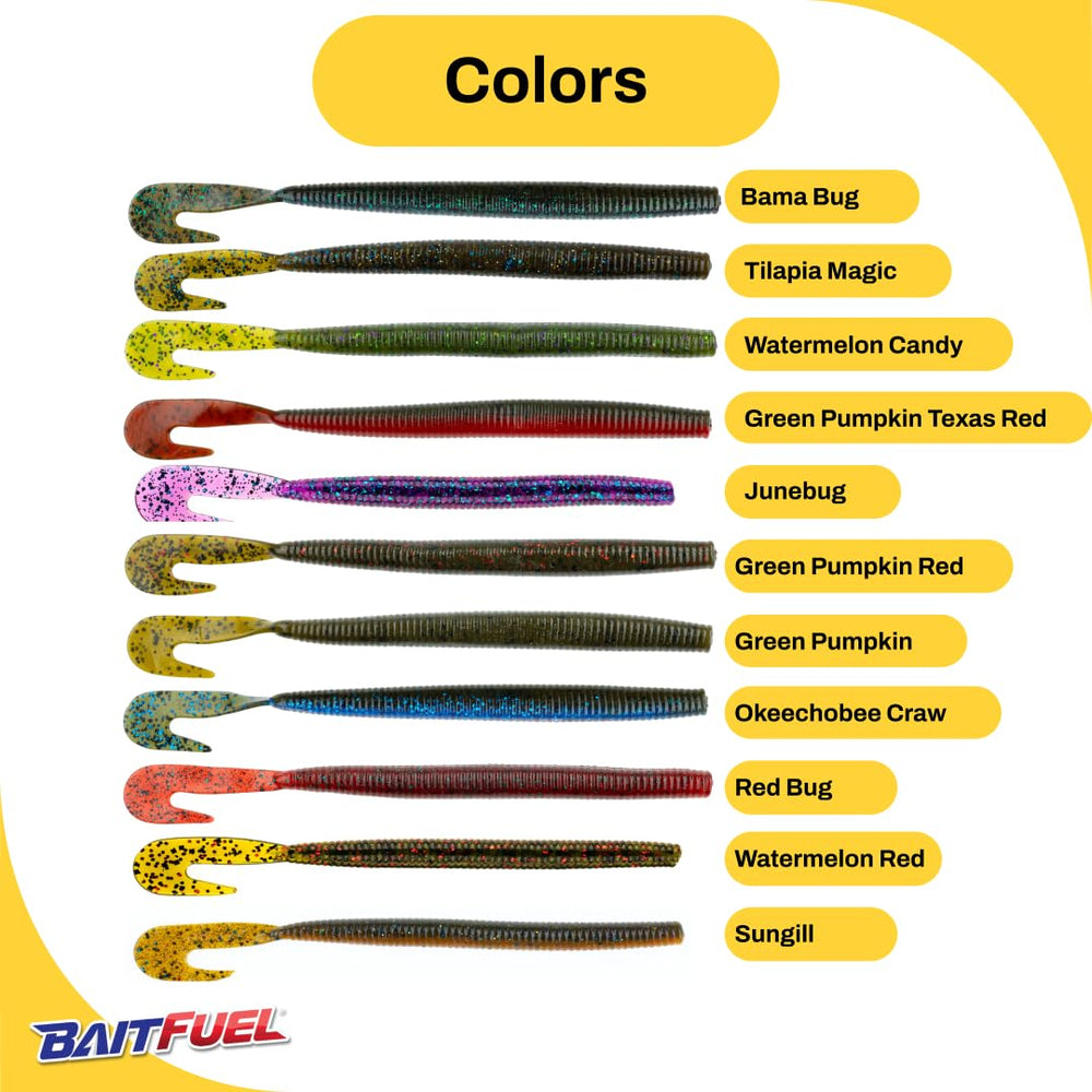 BAITFUEL Big Bopper Worm suited for Texas rigs near cover.