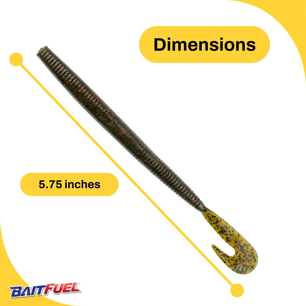 BAITFUEL Big Bopper Worm ultra-vibration tail closeup boosts bites