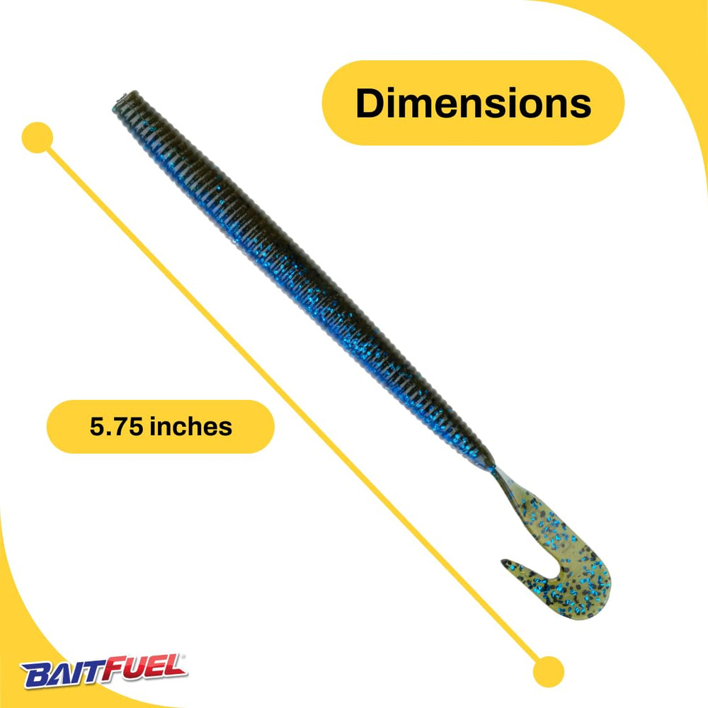 BAITFUEL Big Bopper Worm ultra vibration tail boosts bites.