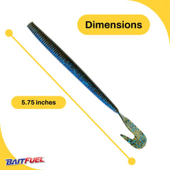 BAITFUEL Big Bopper Worm ultra vibration tail boosts bites.