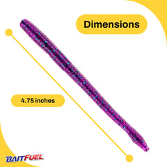 BAITFUEL Finesse Worm action during drop shot setups highlights subtle movement.