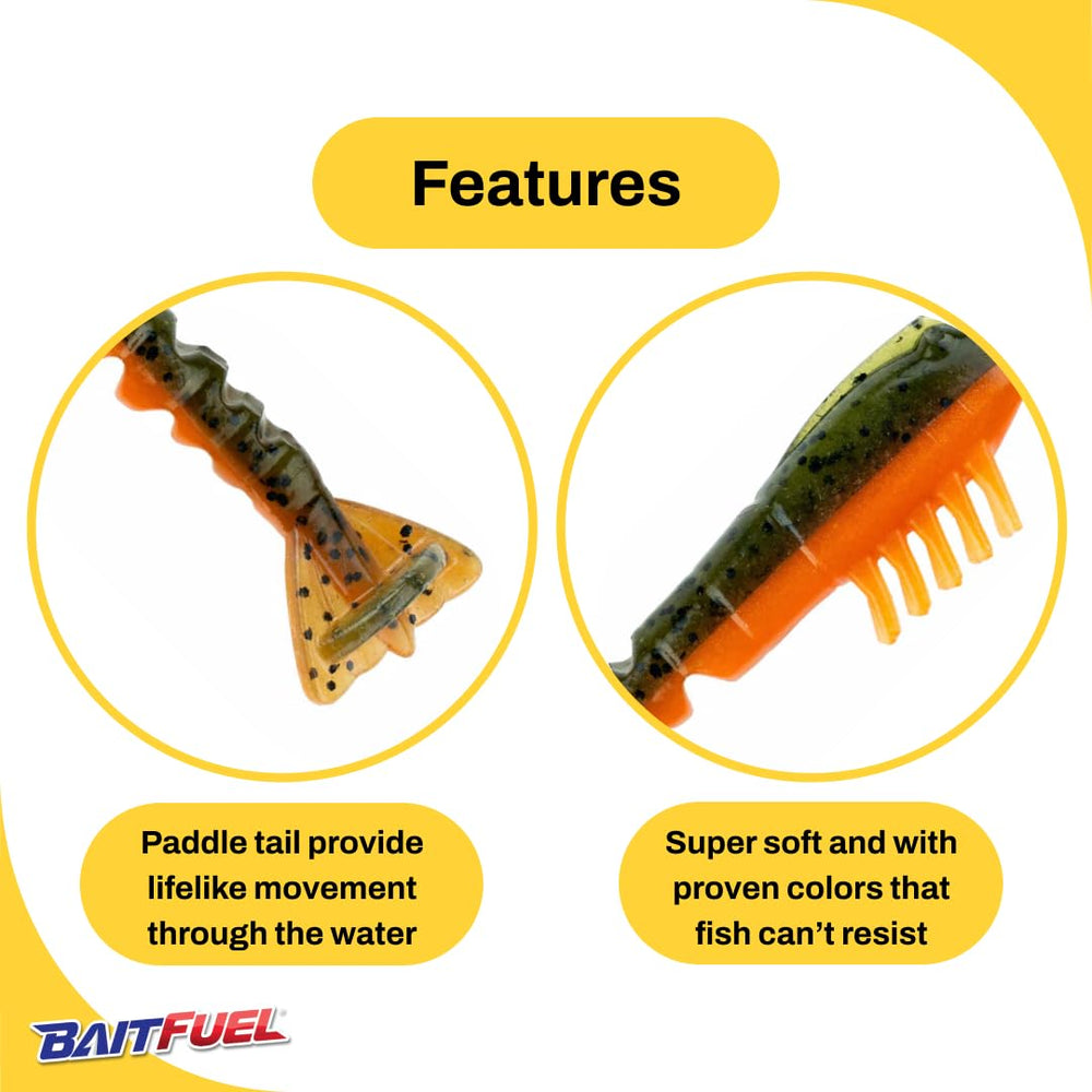 BAITFUEL GO2 Shrimp high-impact finishes match natural glow and UV patterns