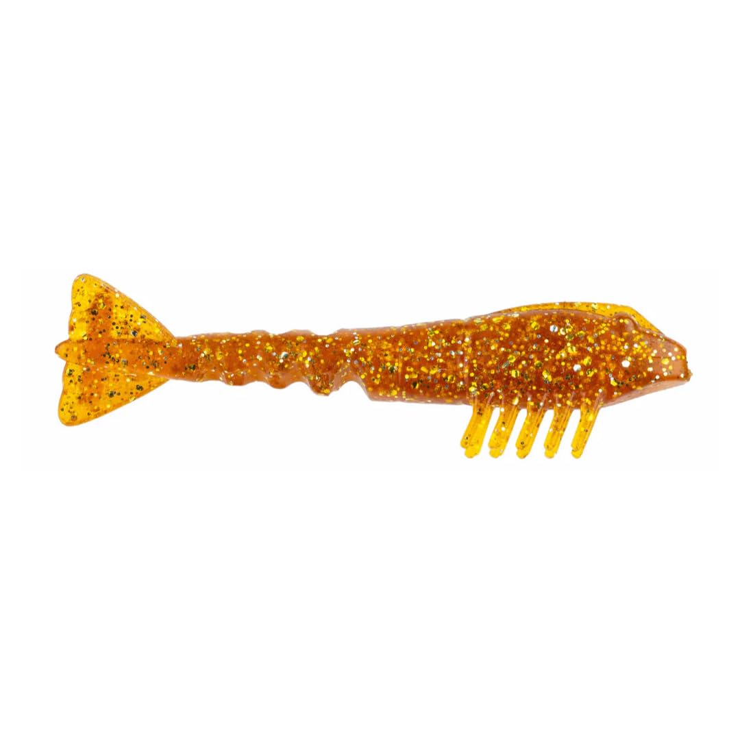 BAITFUEL GO2 Shrimp Root Beer close-up highlighting natural profile and scent lure.