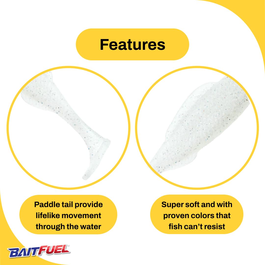 BAITFUEL Saltwater GO2 Minnow fin detail emphasizes stable, natural swim.