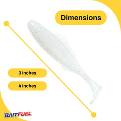 BAITFUEL Saltwater GO2 Minnow scent-cloud display highlights attractant for bites.