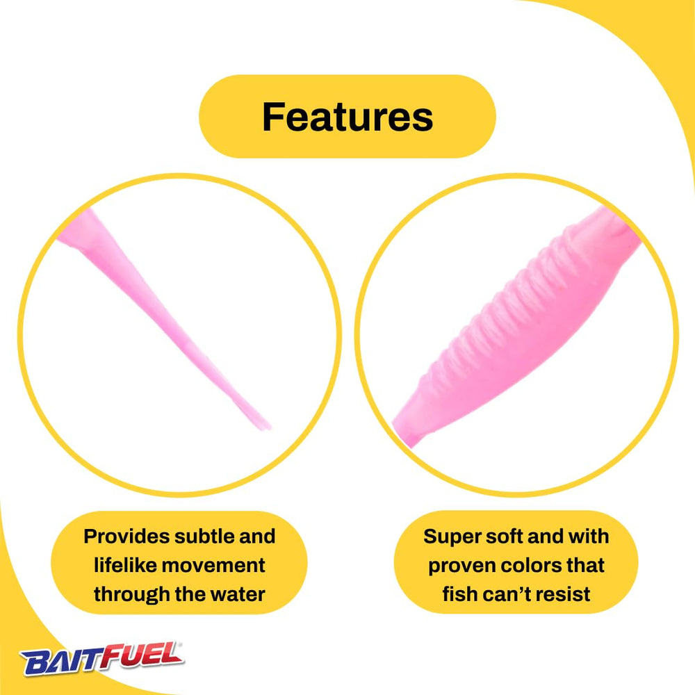 BAITFUEL Saltwater GO2 Twitch weedless rig enables smooth glide through seagrass and shallow cover.