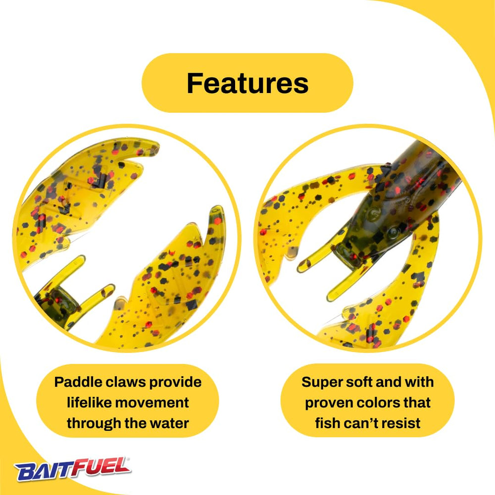 BAITFUEL Tiny PACA Chunk jig-trailer use for versatile presentations on jig heads.