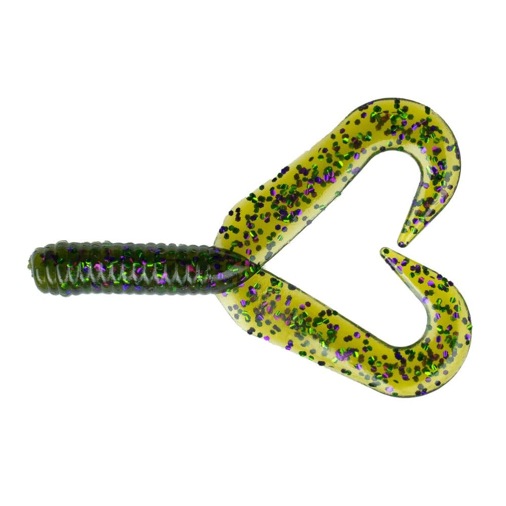 BAITFUEL Twin Tail Creature Bait Watermelon Candy 3in enhances action and attraction.