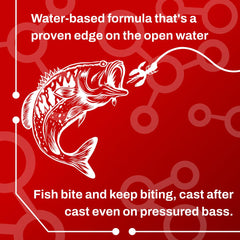 BAITFUEL X55 stick adhered to bait, extending scent trail for more bites.