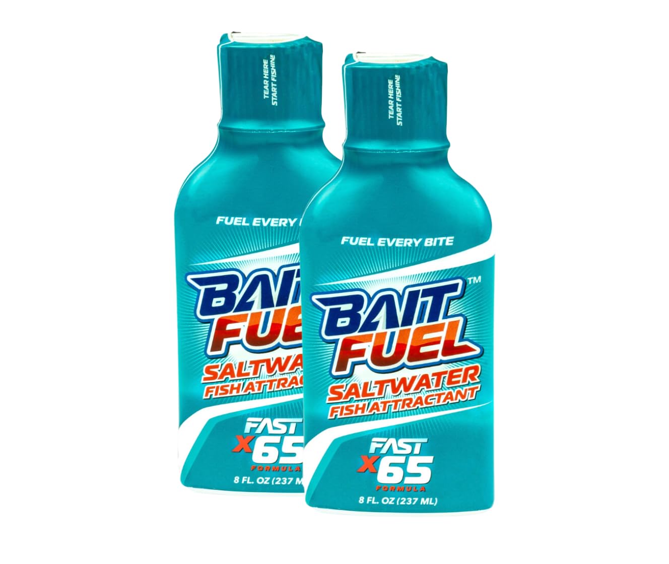 BAITFUEL X65 Saltwater Gel bottle releases potent scent to attract fish.