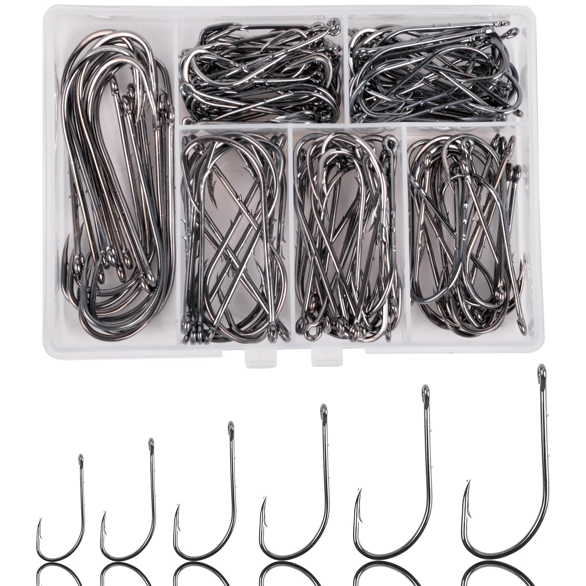 Baitholder fishing hooks kit 145 pieces - close up