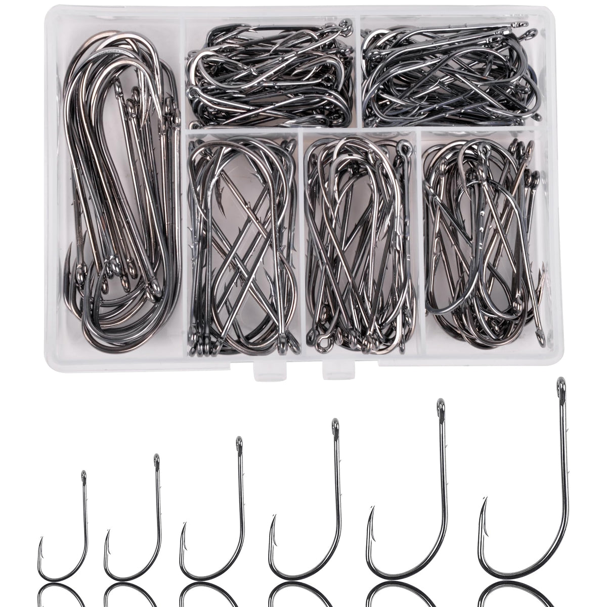 Baitholder fishing hooks kit 145 pieces - close up