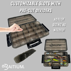 Baitium XTRAseal for boat/kayak storage helps keep tackle organized during long trips.