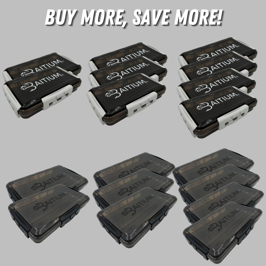 Baitium XTRAseal gear-organization image showcases versatile storage at home, on boat, or kayak.