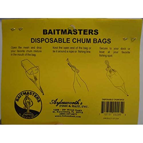 Chum bags being filled with frozen fish blocks