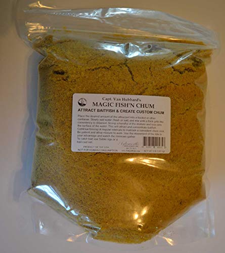 Baitmasters Magic Fish'N Dry Chum 4lb pouch sealed for odor-free storage.