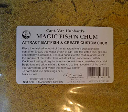 Baitmasters Magic Fish'N Dry Chum open pouch ready to pour.