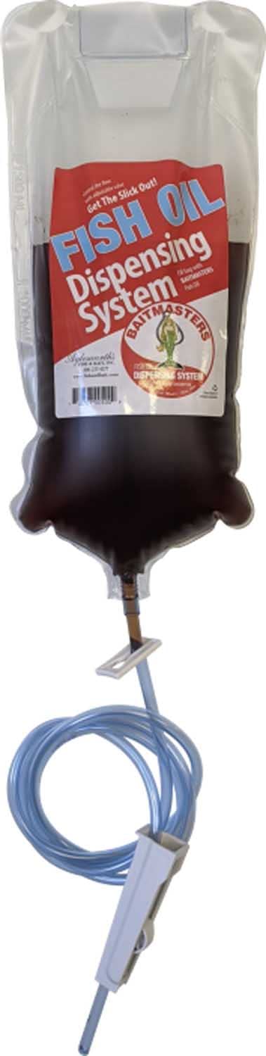 Dispenser usable with other oils to attract fish