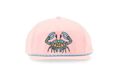 Bajío flat brim pink performance fabric hat offering lightweight comfort and sun protection.