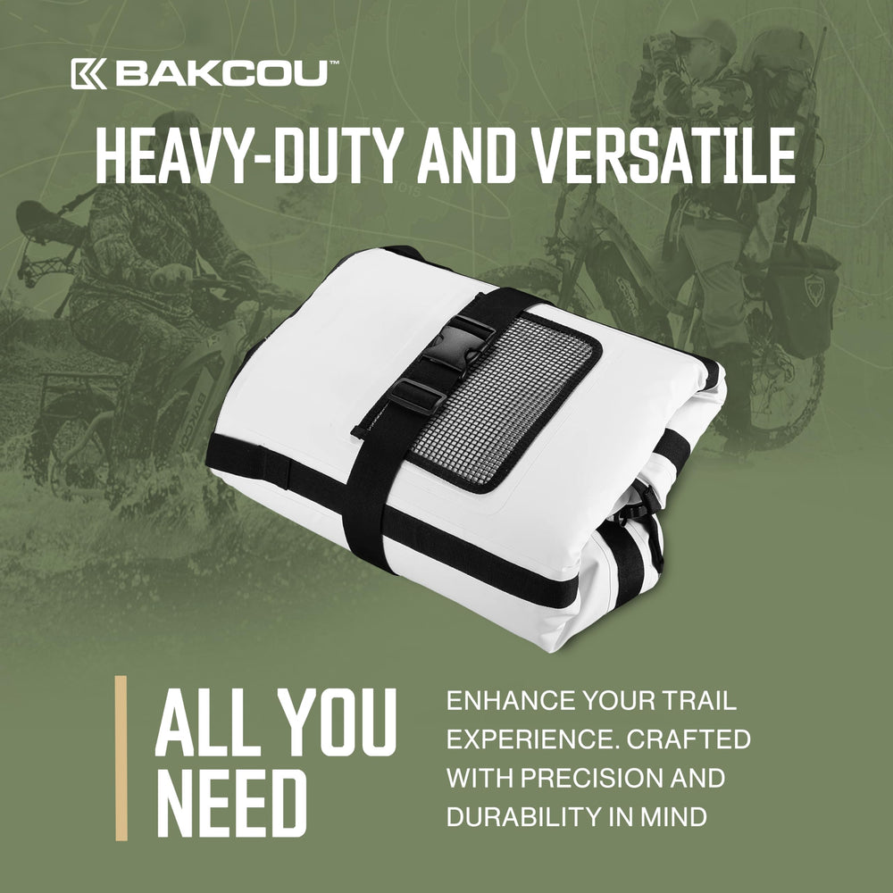 Bakcou eBike trailer-compatible attachment ready for secure hauling.