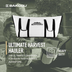 Bakcou waterproof cooler bag showing sturdy stitching and seam protection.