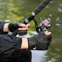 Bakovity leather fishing gloves side view