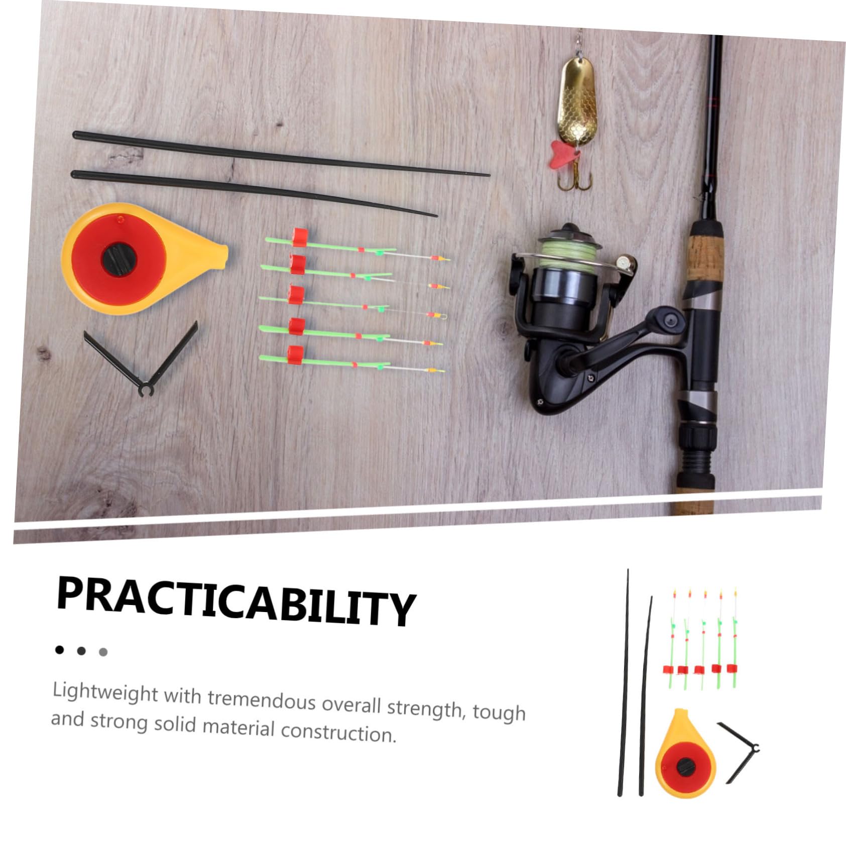 Balacoo 1set rod ergonomic handle for comfortable grip.