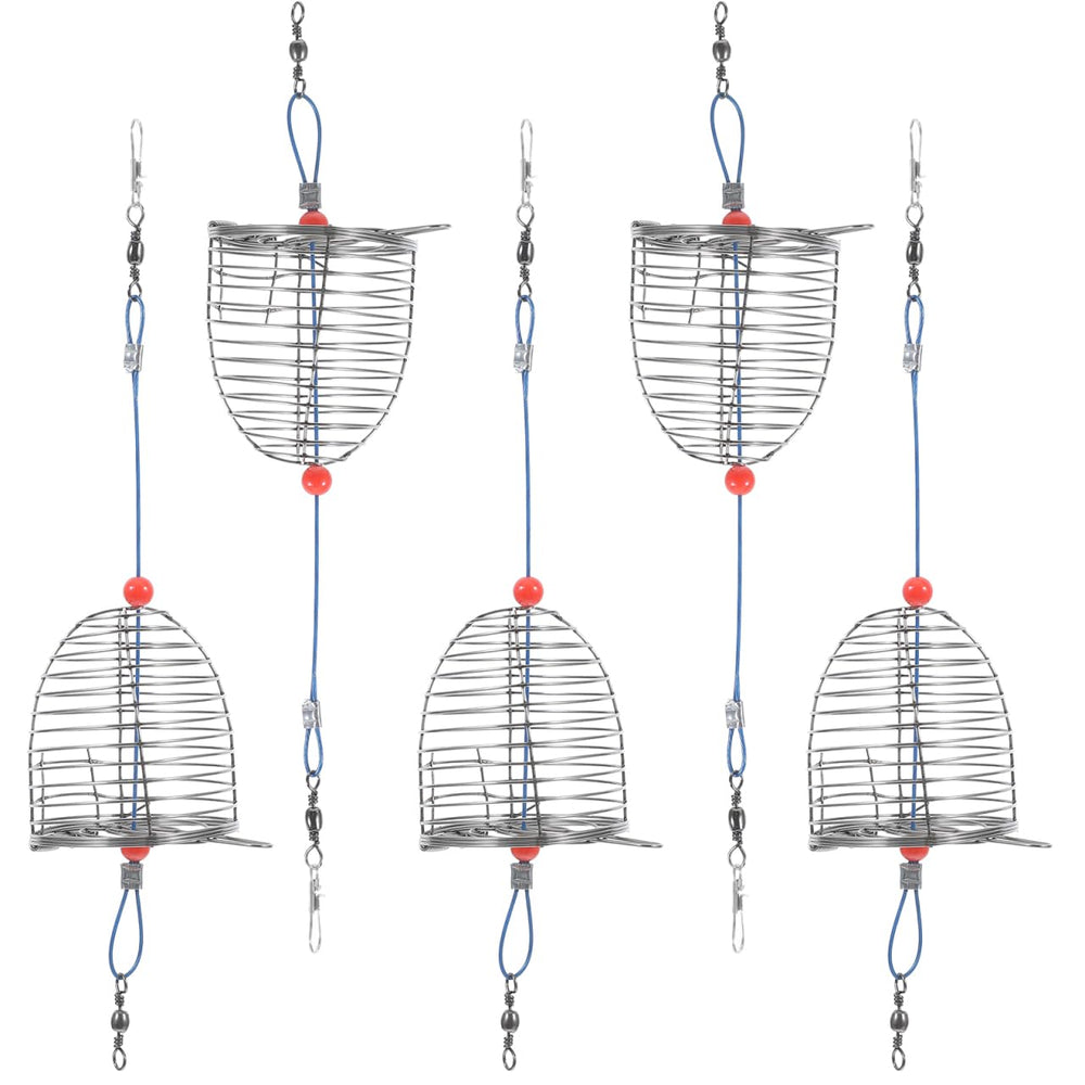 Balacoo 5Pcs stainless steel bait cages – front view