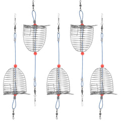 Balacoo 5Pcs stainless steel bait cages – front view