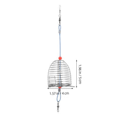 Close-up of welded stainless steel mesh bait cage