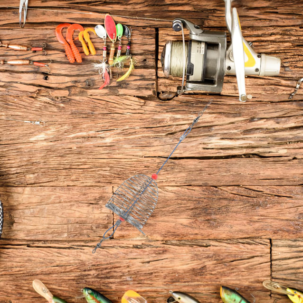 Set of 5 bait cages displayed together