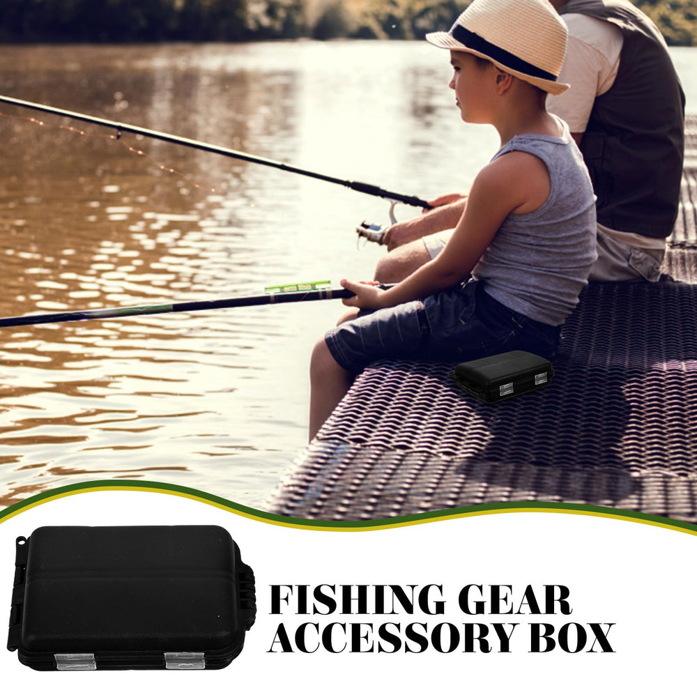Balacoo portable mini tackle box keeps hooks and lures secure outdoors