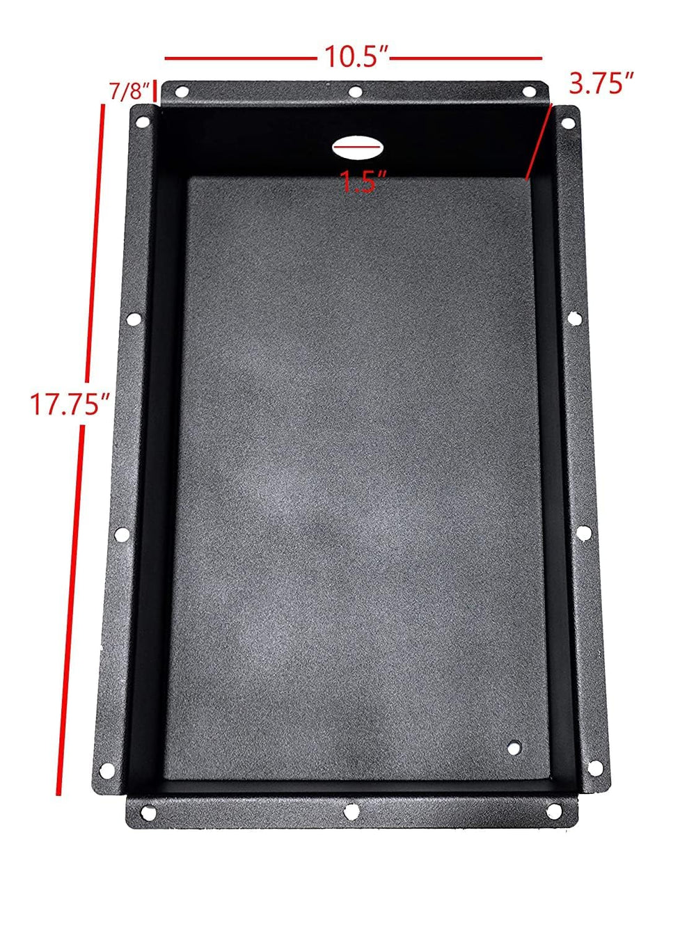 Baldwin Iron Works tray side detail highlights powder coat finish.