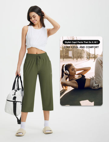 Baleaf capri versatile for travel and outdoor activities.