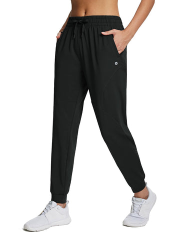Baleaf fleece lined joggers outer view showcases weatherproof warmth for cold days