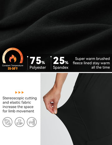 Baleaf fleece lined joggers reflective elements improve visibility during night runs
